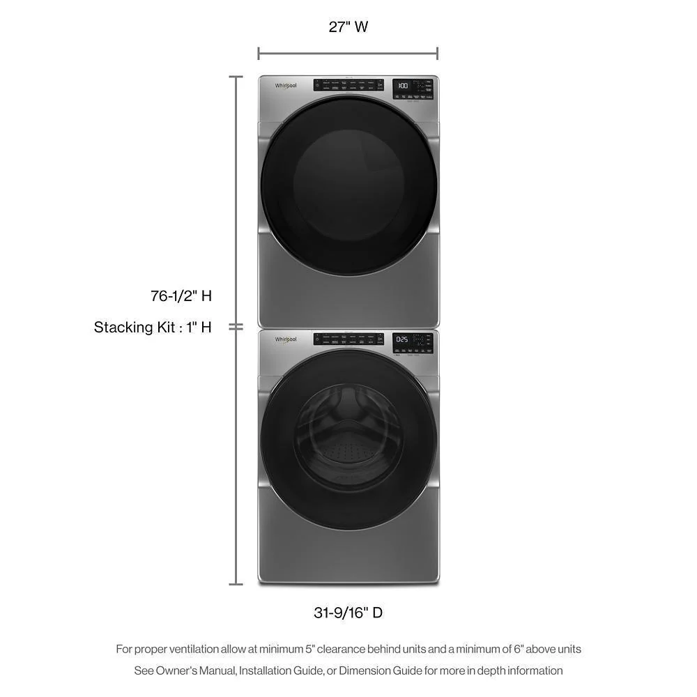 Whirlpool WGD560LHW 7.4 cu.ft Front Load Long Vent Gas Dryer with Intuitive Controls - Image 4