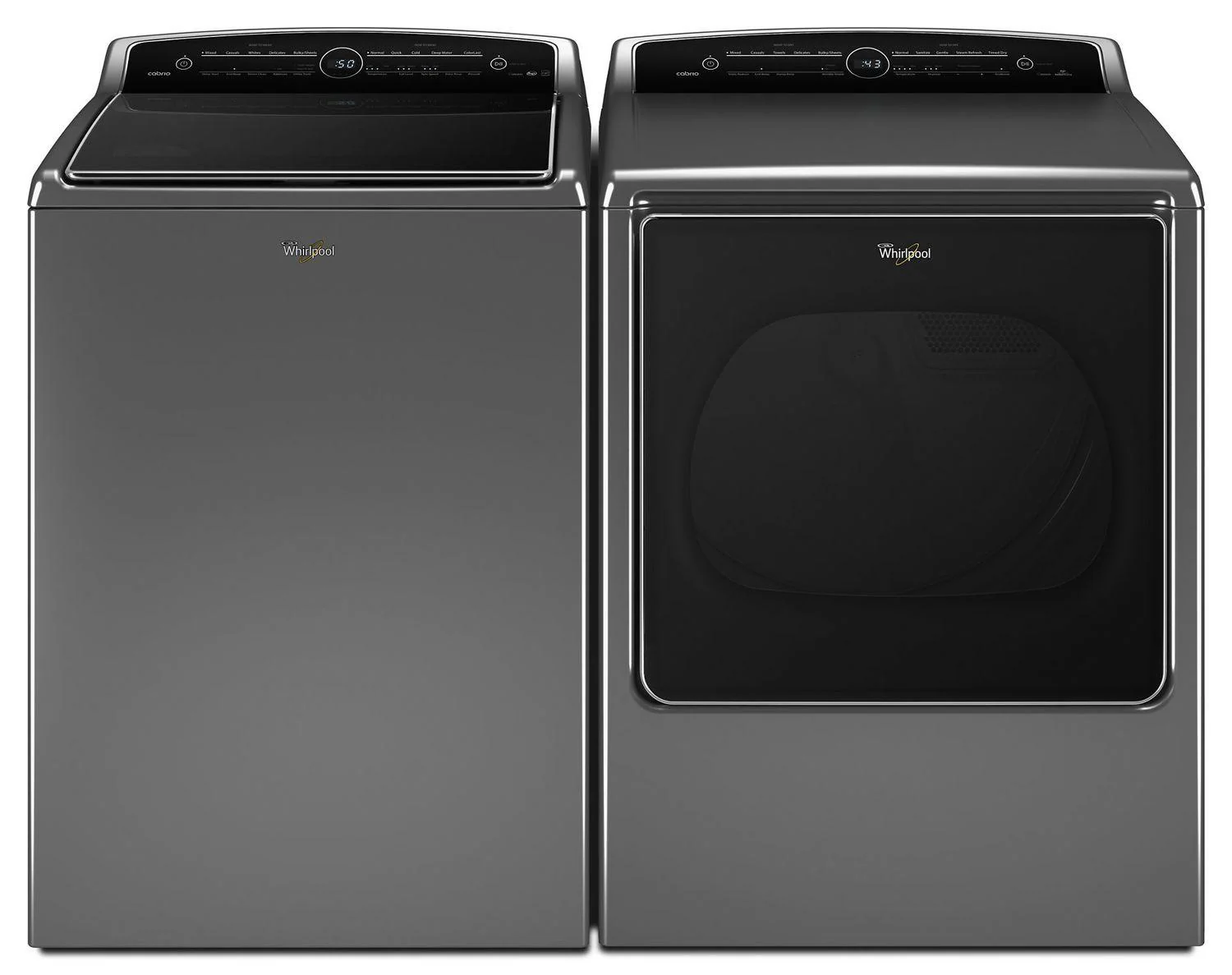 Whirlpool WGD8500DC 8.8 cu.ft Top Load HE Gas Dryer with Intuitive Touch Controls, Steam Refresh Chrome Shadow - Image 4