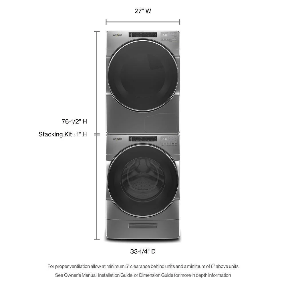 Whirlpool WGD8620HC 7.4 cu. ft. Front Load Gas Dryer with Steam Cycles - Image 3
