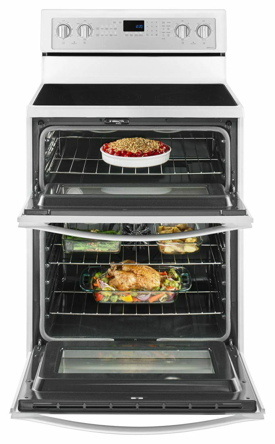 Whirlpool WGE745C0FH 6.7 Cu. Ft. Electric Double Oven Range with True Convection - Image 3