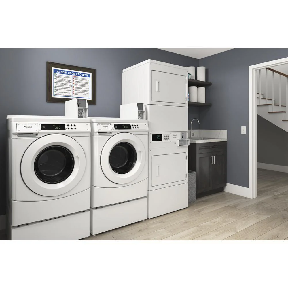 Whirlpool WHP1000VW 10" Pedestal for Commercial Front Load Washer and Dryer - Image 4
