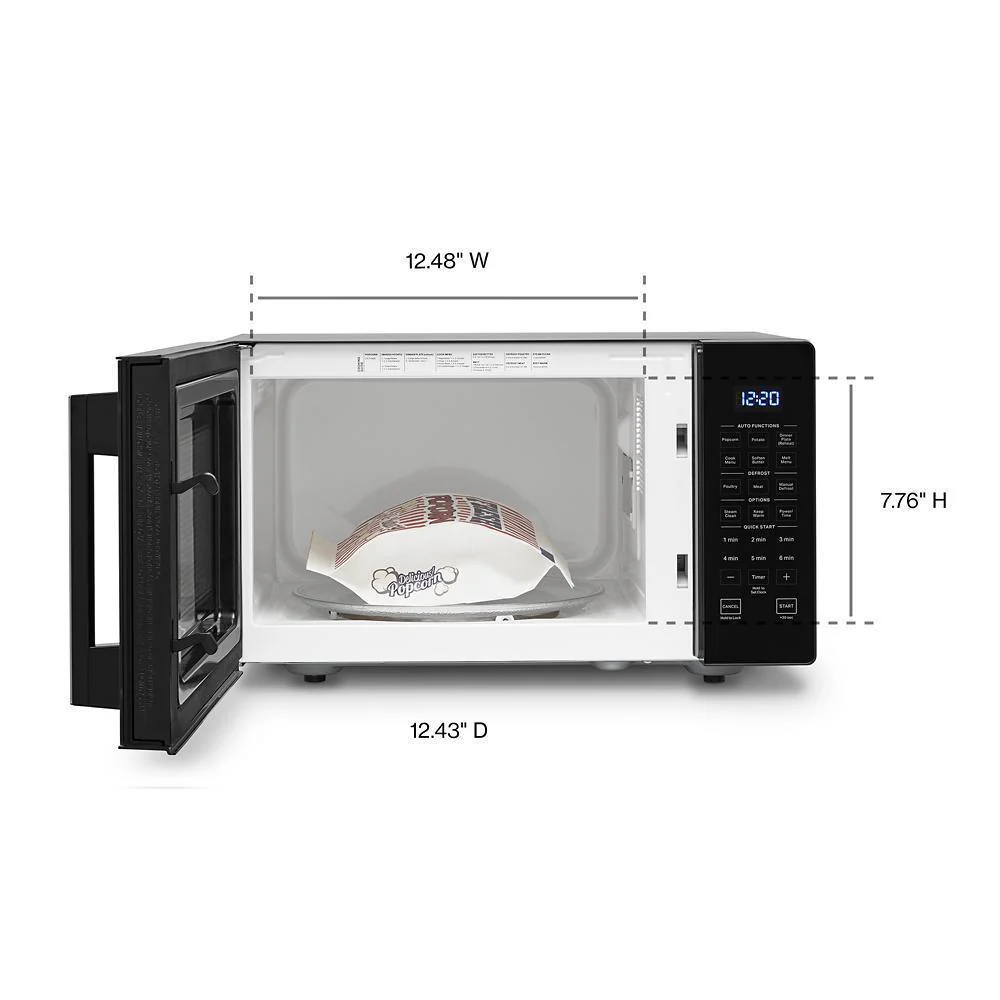 Whirlpool WMC30309LB 0.9 Cu. Ft. Capacity Countertop Microwave with 900 Watt Cooking Power - Image 7