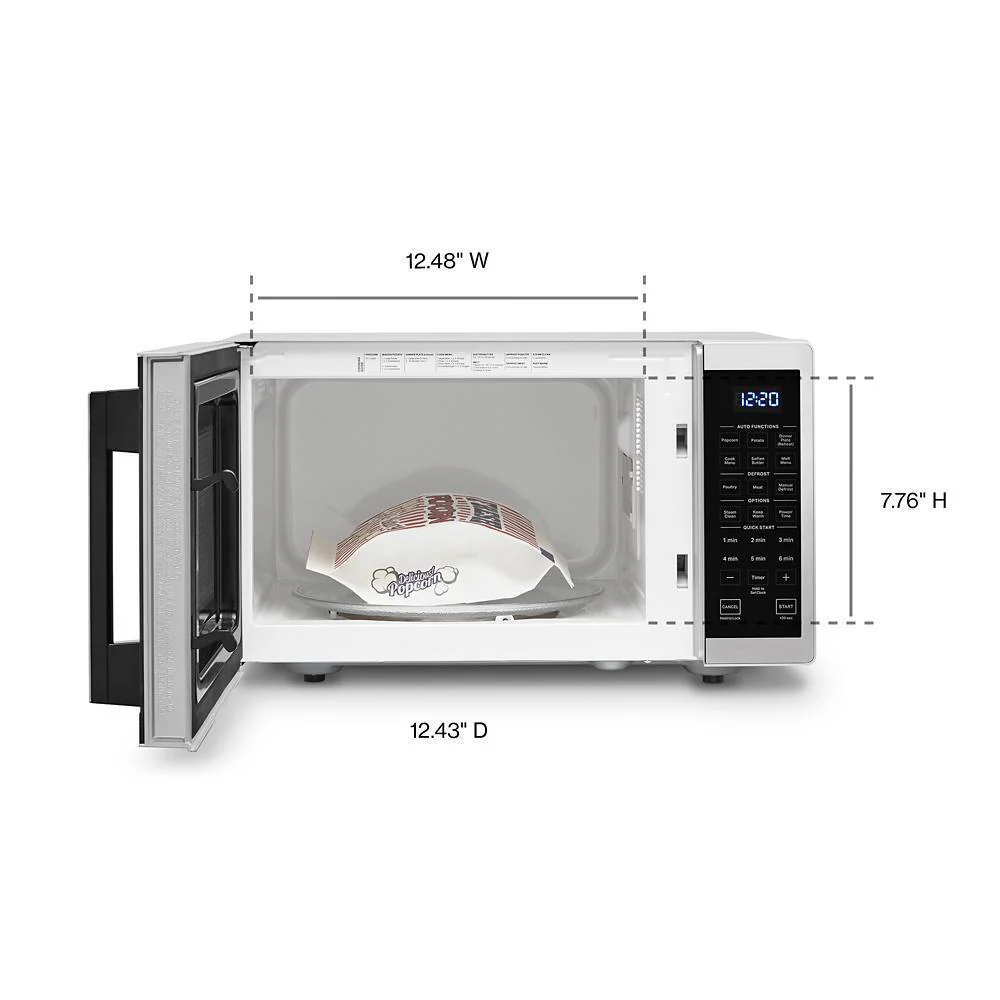 Whirlpool WMC30309LS 0.9 Cu. Ft. Capacity Countertop Microwave with 900 Watt Cooking Power - Image 7