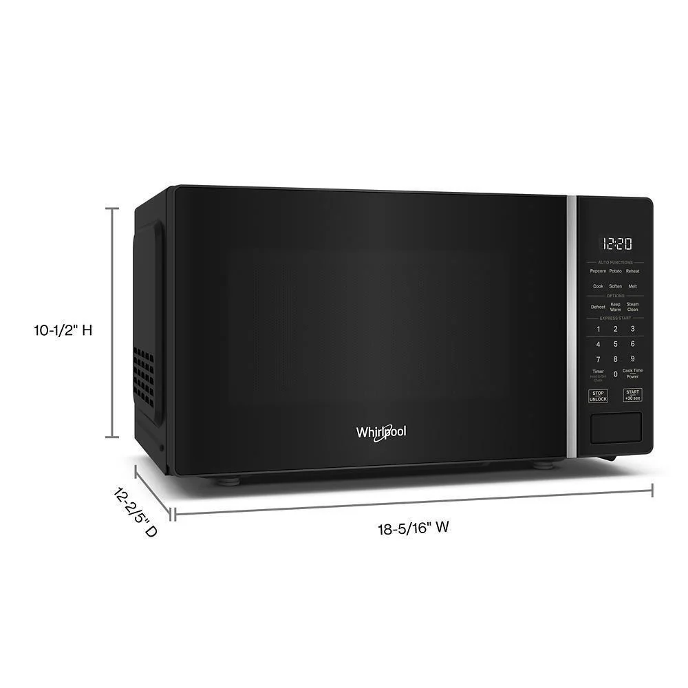 Whirlpool WMCS3018RB 0.7 cu. ft. Black Countertop Microwave With Steam Clean - 700 watt - Image 8
