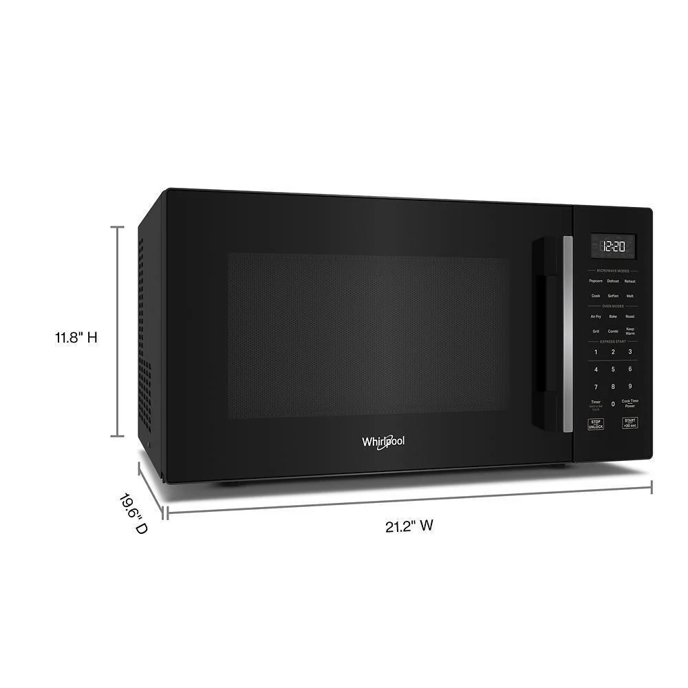 Whirlpool WMCS5522RB 1.0 cu. ft. Black All-In-One Multifunctional Countertop Microwave With Air Fry - 900 watt - Image 4