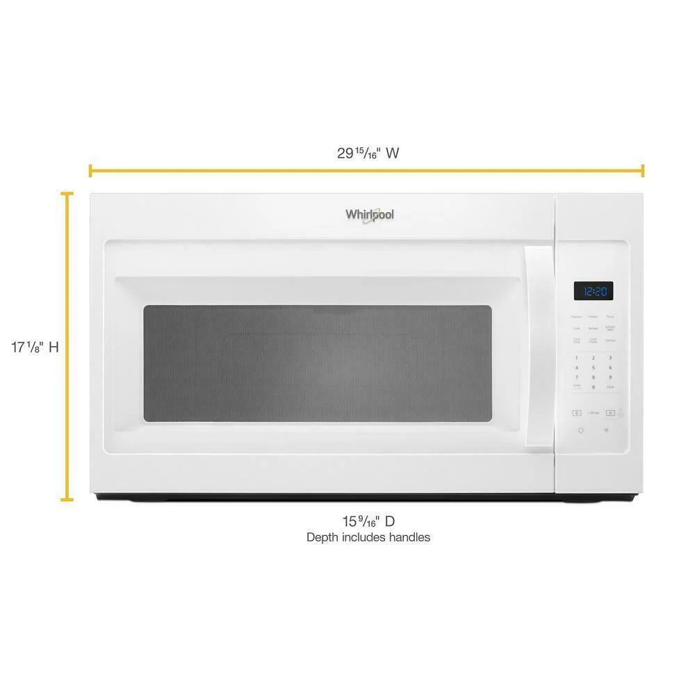 Whirlpool WMH31017HW 1.7 cu. ft. Microwave Hood Combination with Electronic Touch Controls - Image 3