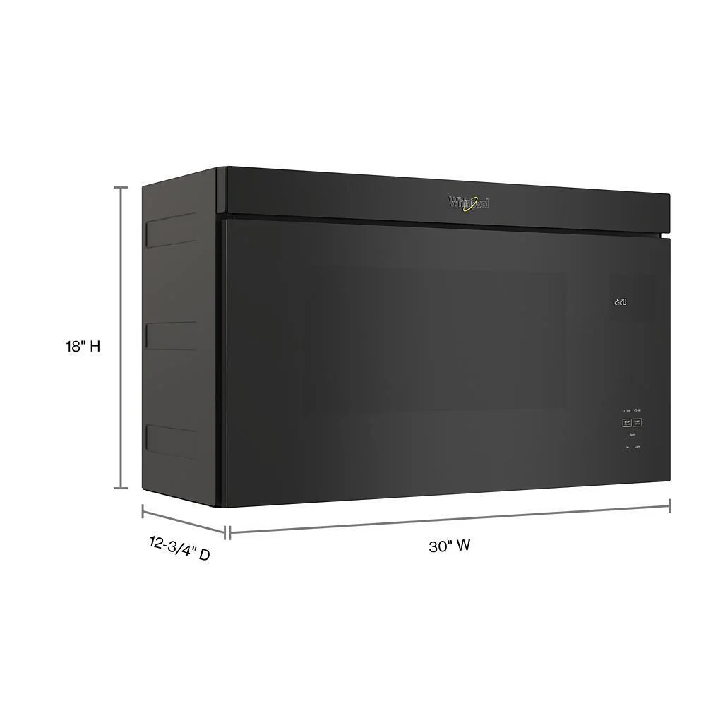 Whirlpool WMMF5930PB 1.1 Cu. Ft. Flush Mount Microwave with Turntable-Free Design - Image 7