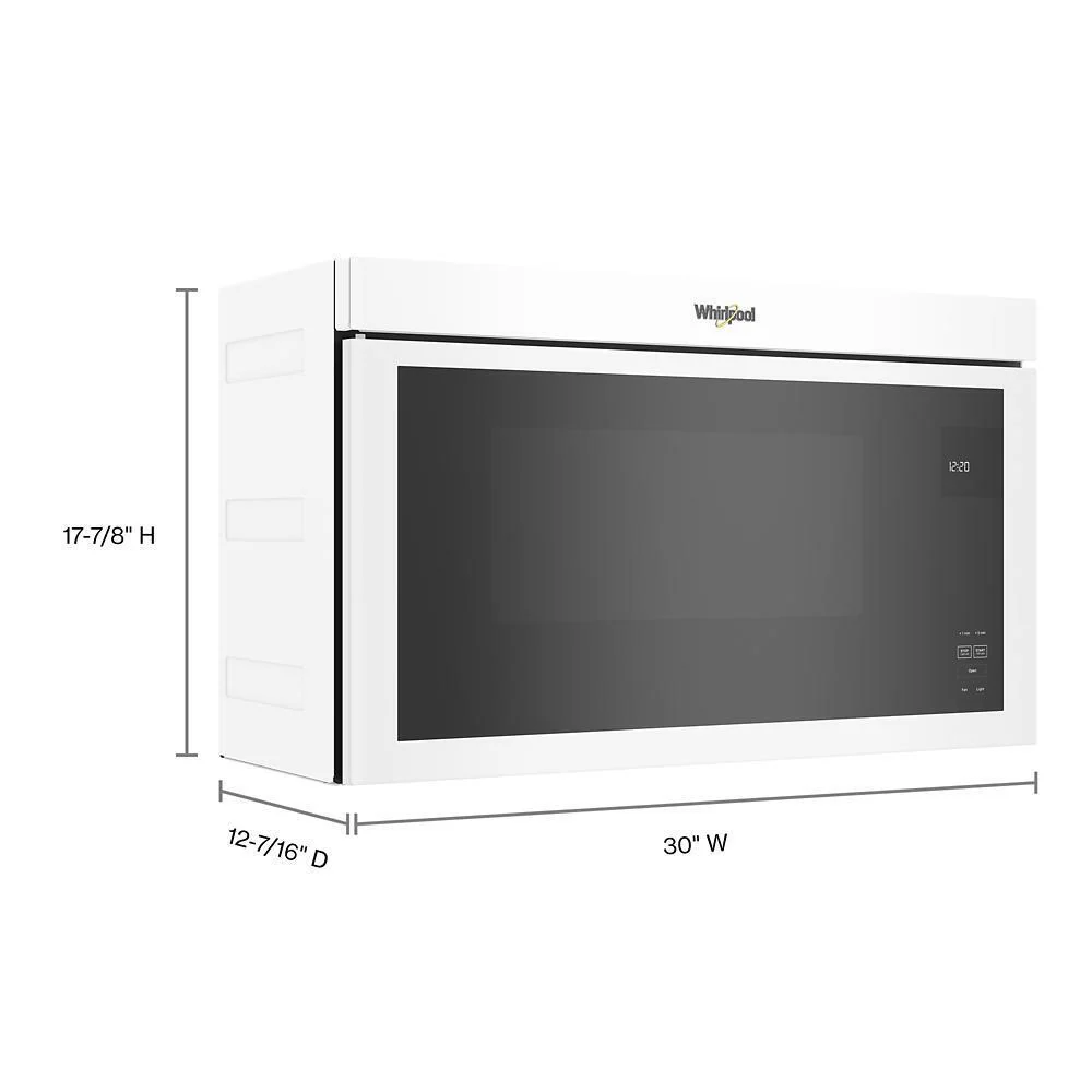 Whirlpool WMMF5930PW 1.1 Cu. Ft. Flush Mount Microwave with Turntable-Free Design - Image 7