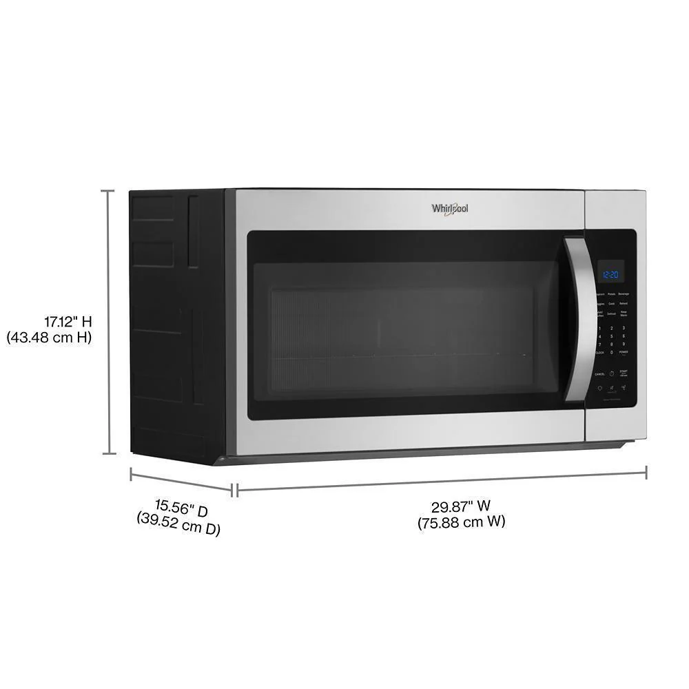 Whirlpool WMMS3230SS 1.9 cu ft. Over the Range Microwave with Sensor Cooking Technology - 1000 Watts - Image 5