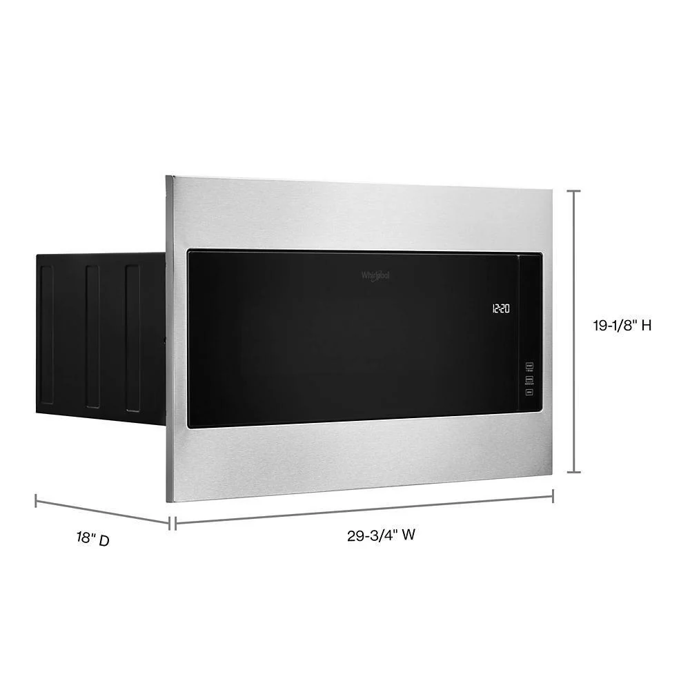 Whirlpool WMT55511KS 1.1 cu. ft. Built-In Microwave with Standard Trim Kit - 19-1/8" Height - Image 6
