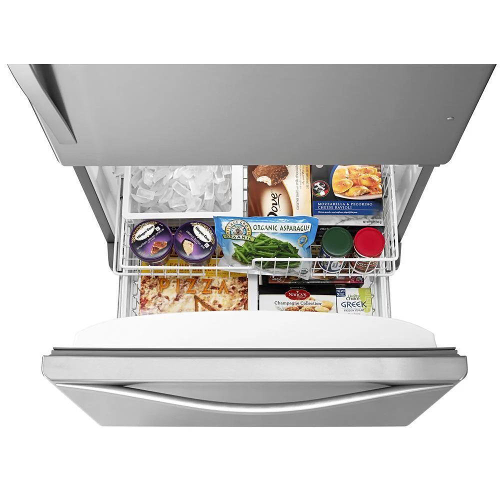 Whirlpool WRB322DMBM 33-inches wide Bottom-Freezer Refrigerator with SpillGuard™ Glass Shelves - 22 cu. ft - Image 8