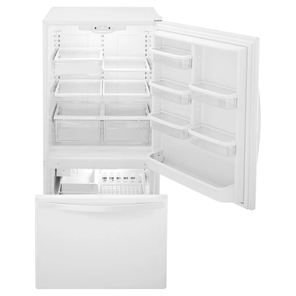 Whirlpool WRB322DMBW 33-inches wide Bottom-Freezer Refrigerator with SpillGuard™ Glass Shelves - 22 cu. ft - Image 3