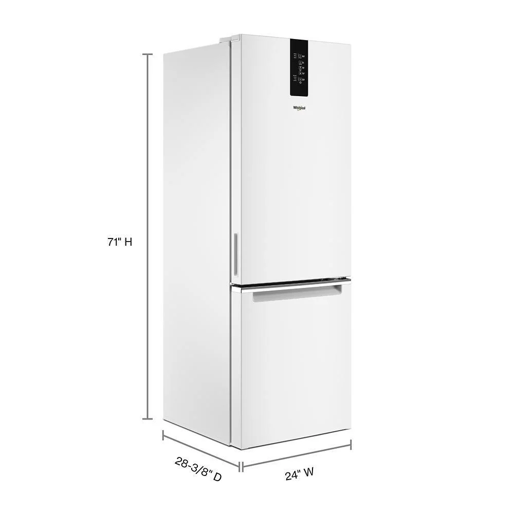Whirlpool WRB533CZJW 24-inch Wide Garage-Ready Bottom-Freezer Refrigerator - 12.9 cu. ft. - Image 4
