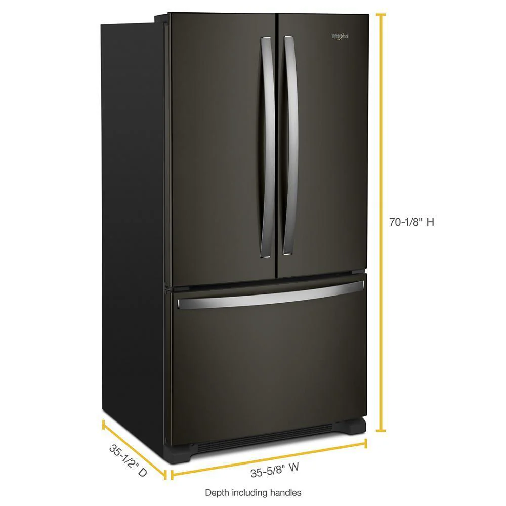 Whirlpool 36-inch Wide French Door Refrigerator with Water Dispenser - 25 cu. ft. - Image 3