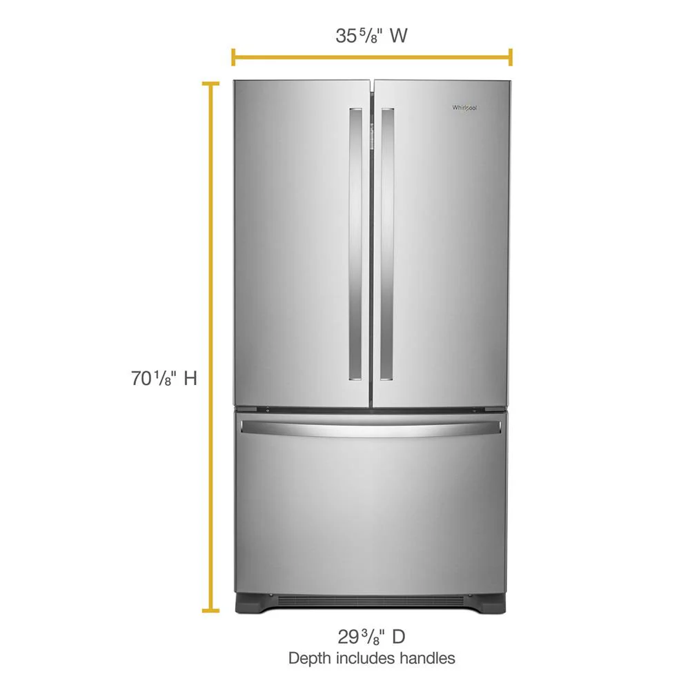 Whirlpool 36-inch Wide Counter Depth French Door Refrigerator - 20 cu. ft. - Image 7