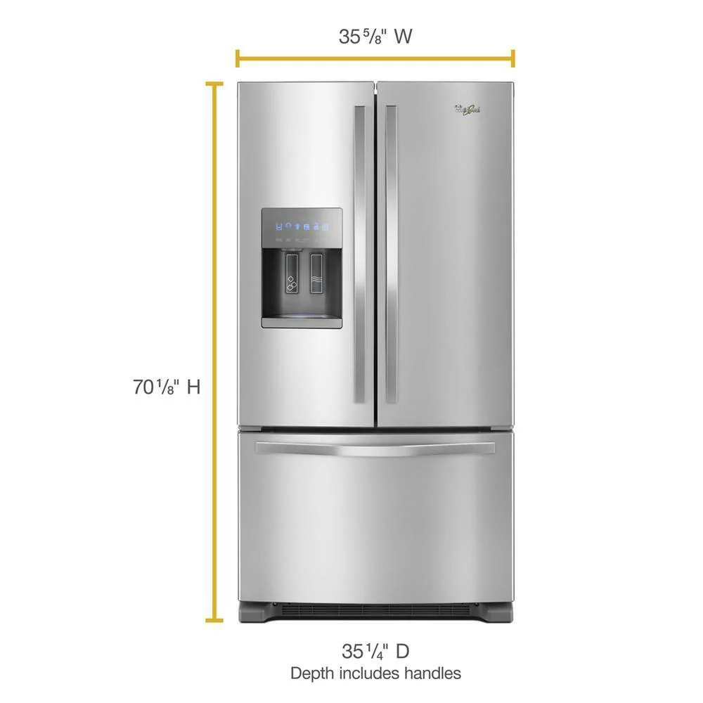 Whirlpool WRF555SDFZ 36-inch Wide French Door Refrigerator - 25 cu. ft. - Image 4