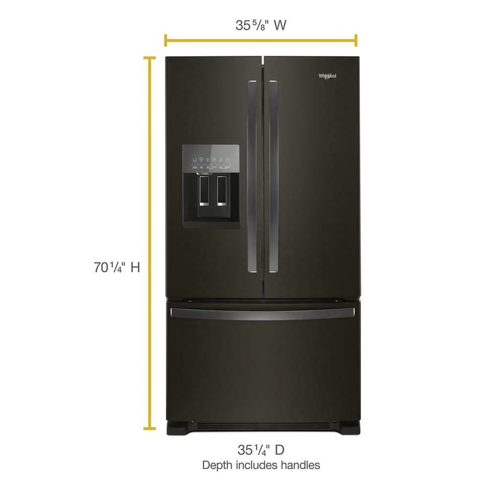 Whirlpool WRF555SDHV 36-inch Wide French Door Refrigerator in Fingerprint-Resistant Stainless Steel - 25 cu. ft. - Image 2