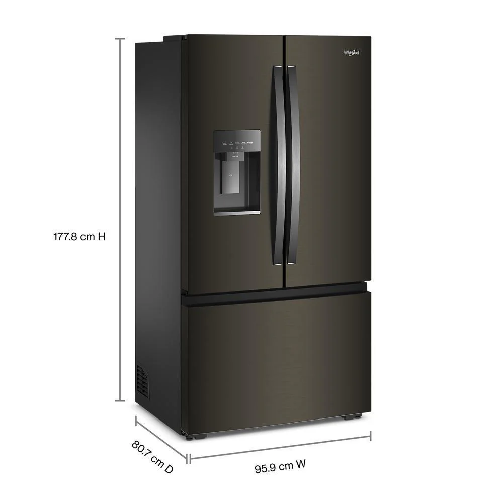 Whirlpool WRFC7036RV 36-inch Wide True Counter Depth 3-Door French Door Refrigerator - 23.4 cu. ft. - Image 3