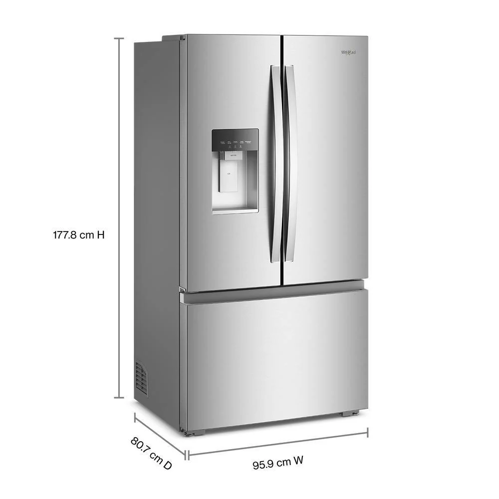 Whirlpool WRFC7036RZ 36-inch Wide True Counter Depth 3-Door French Door Refrigerator - 23.4 cu. ft. - Image 4