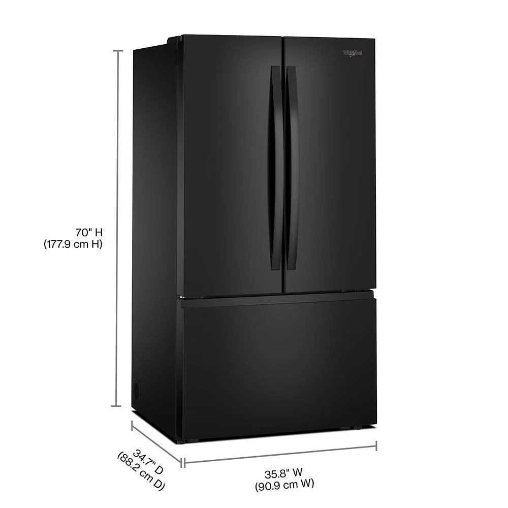 Whirlpool WRFF3336SB 36-Inch French Door Refrigerator with Interior Water Dispenser - 31 cu. ft. - Image 4