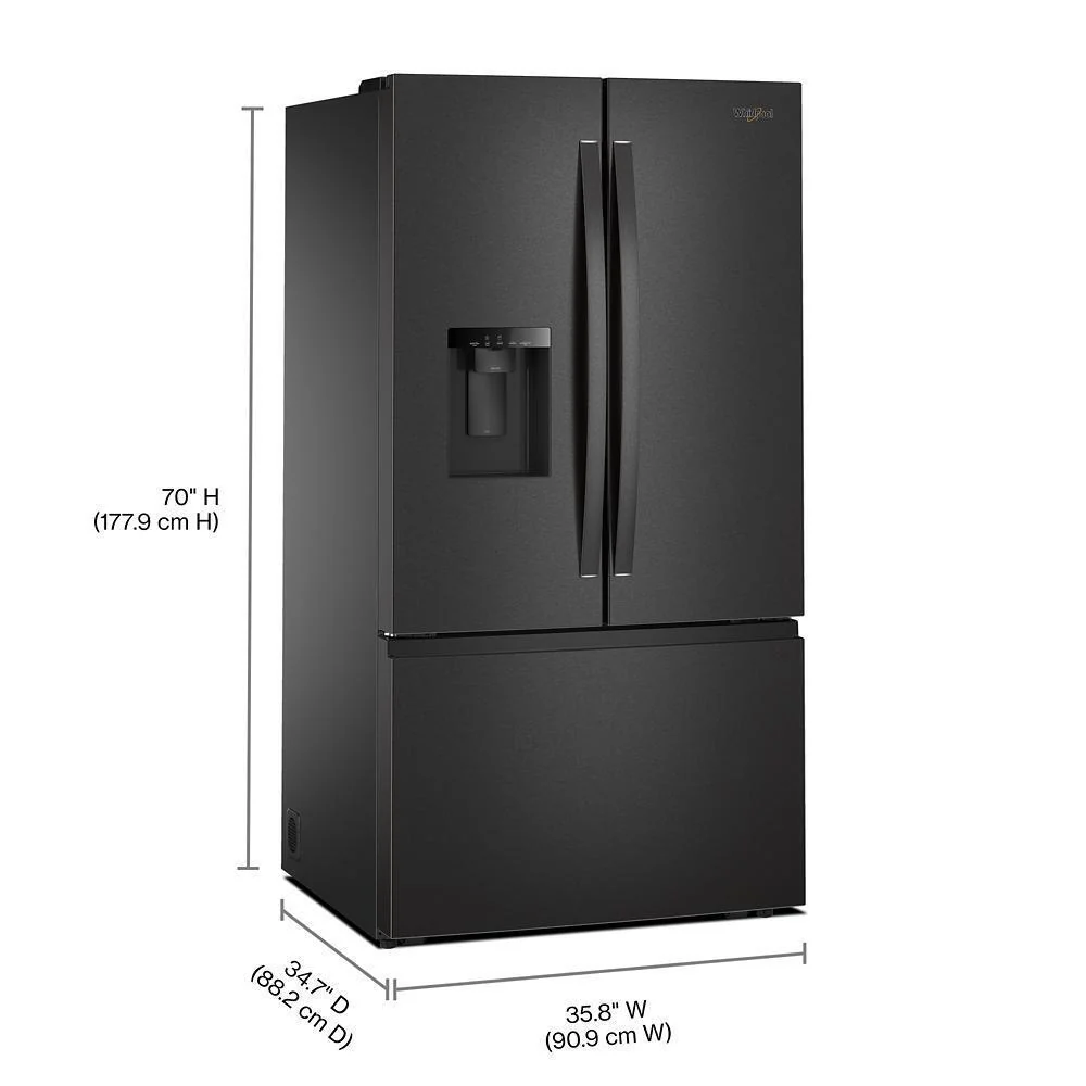 Whirlpool WRFF3536SV 36-Inch French Door Refrigerator with In-Door Water and Ice Maker - 30 cu. ft. - Image 3