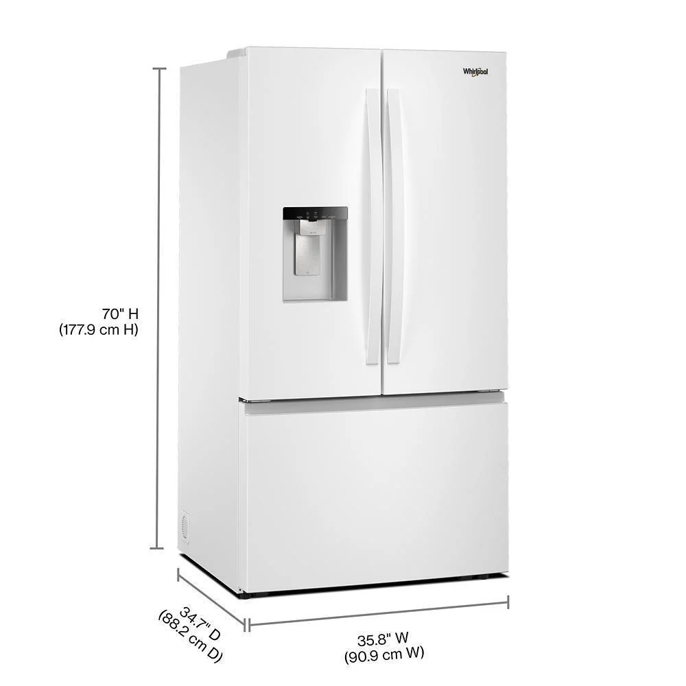 Whirlpool WRFF3736SW 36-Inch French Door Refrigerator with Dual Ice Makers - 30 cu. ft. - Image 4