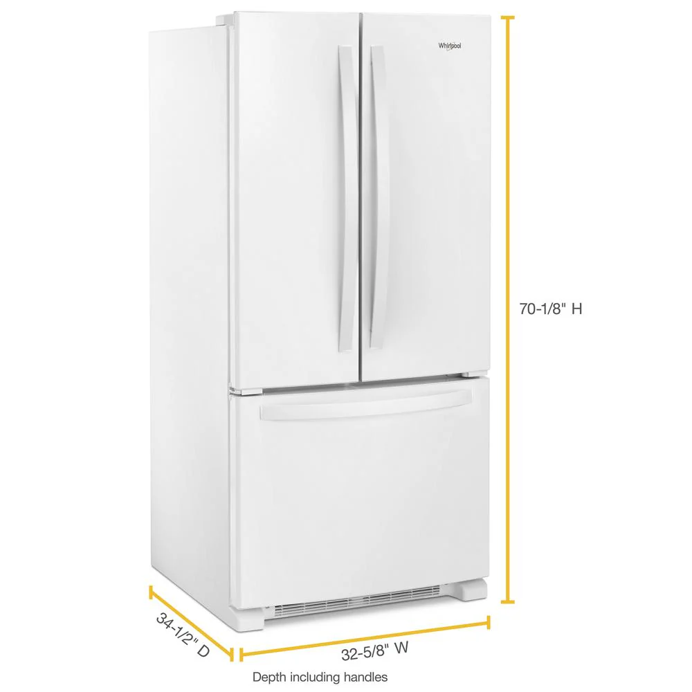 Whirlpool WRFF5333PW 33-inch Wide French Door Refrigerator - 22 cu. ft. - Image 2