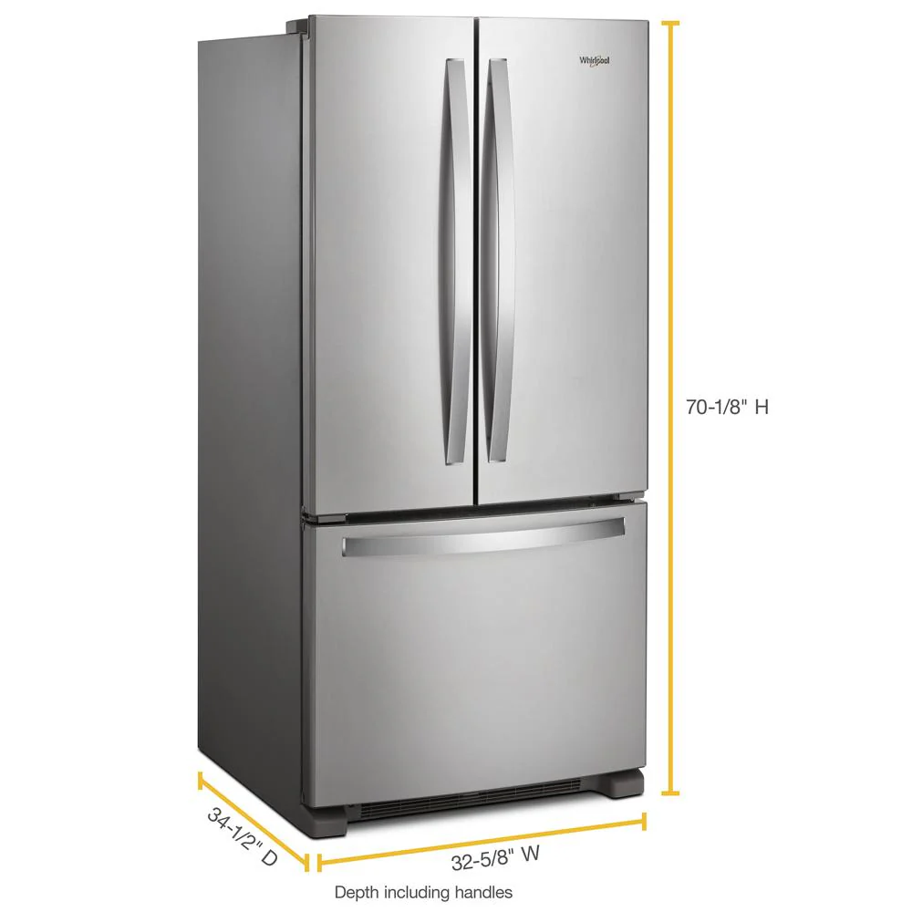 Whirlpool WRFF5333PZ 33-inch Wide French Door Refrigerator - 22 cu. ft. - Image 2