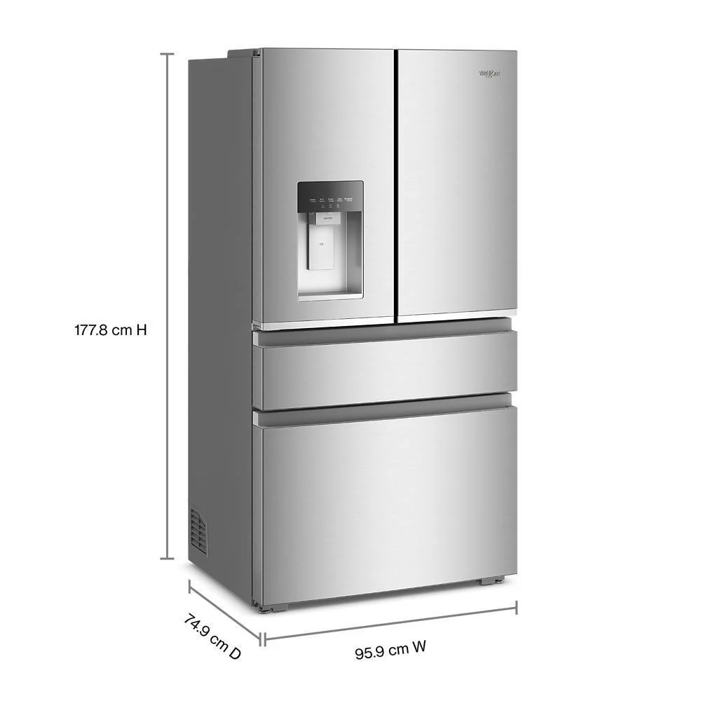 Whirlpool WRMC7036RZ 36-inch Wide True Counter Depth 4-Door French Door Refrigerator - 22 cu. ft. - Image 4