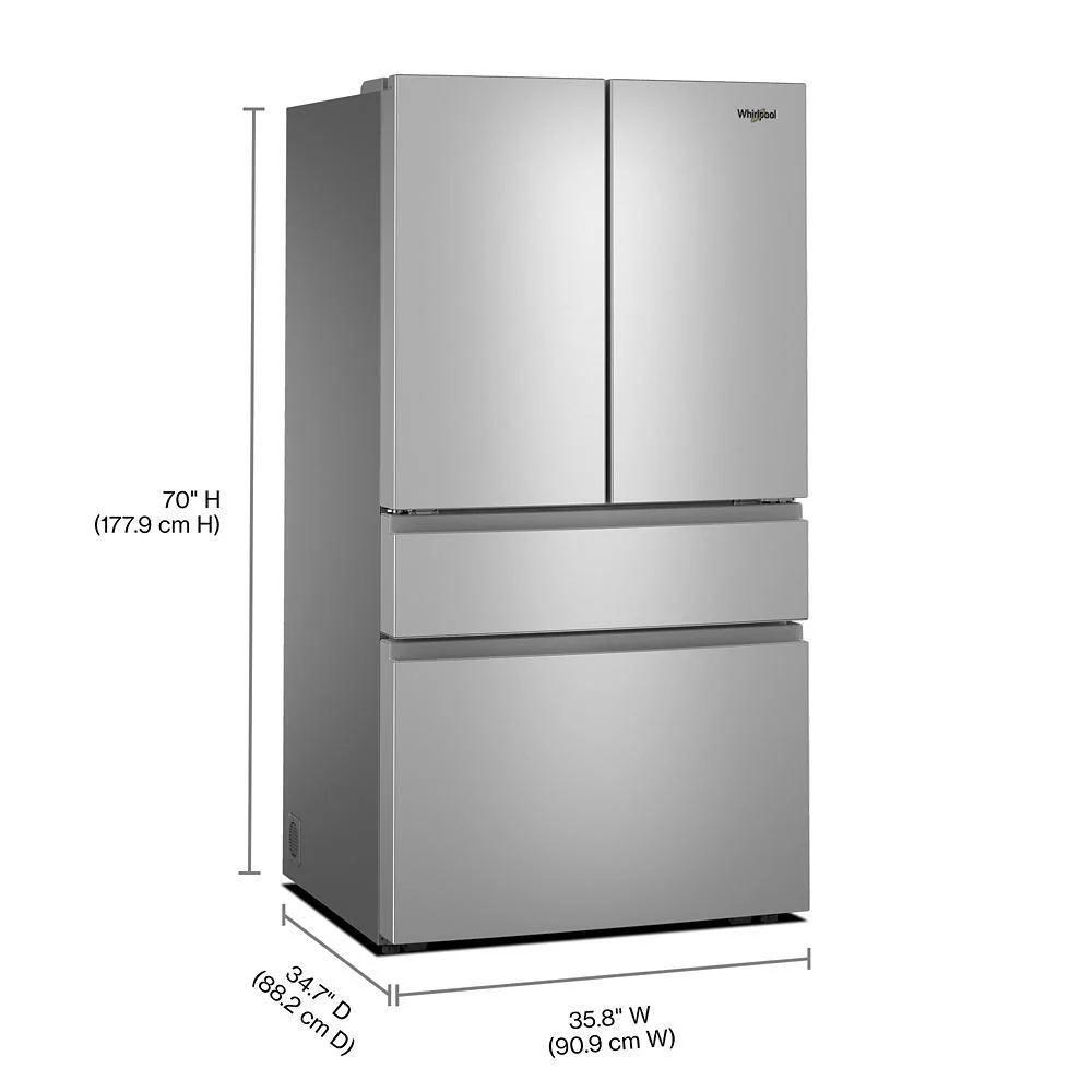 WRMF3336SZ Whirlpool® 30 Cu. Ft. Family-Sized Capacity French Door Refrigerator with Flexible Temperature Drawer - Image 2