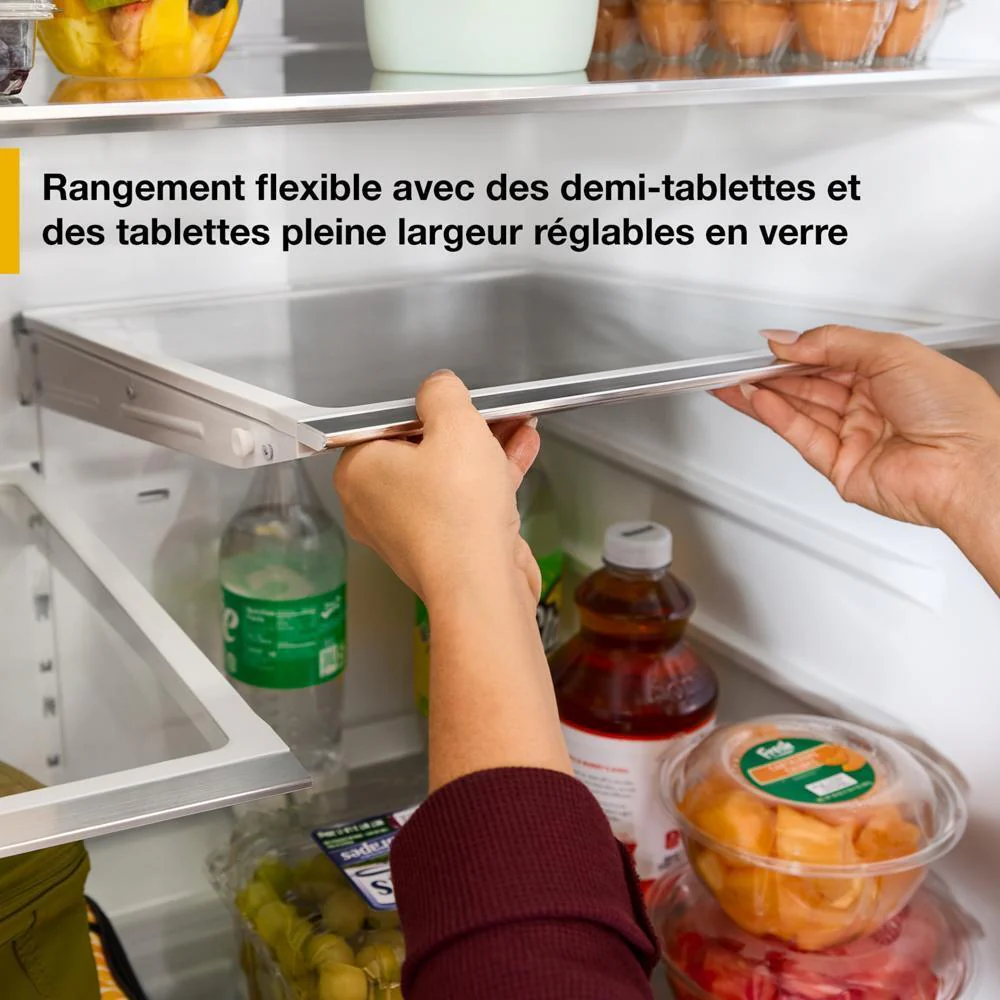 WRMF3536SV Whirlpool® 29 Cu. Ft. Family-Sized Capacity French Door Refrigerator with Flexible Temperature Drawer - Image 11