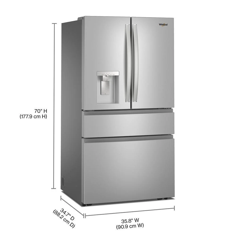 WRMF3636SZ Whirlpool® 29 Cu. Ft. Family-Sized Capacity French Door Refrigerator with Flexible Temperature Drawer - Image 2