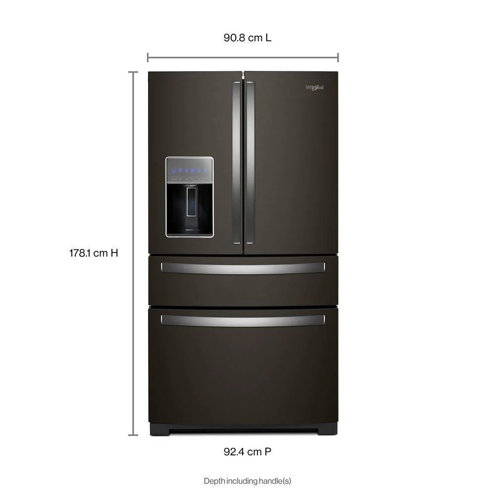 Whirlpool WRMF7736PV 36-inch Wide 4 Door Refrigerator with Prep and Store Bins - 26 Cu. Ft. - Image 4