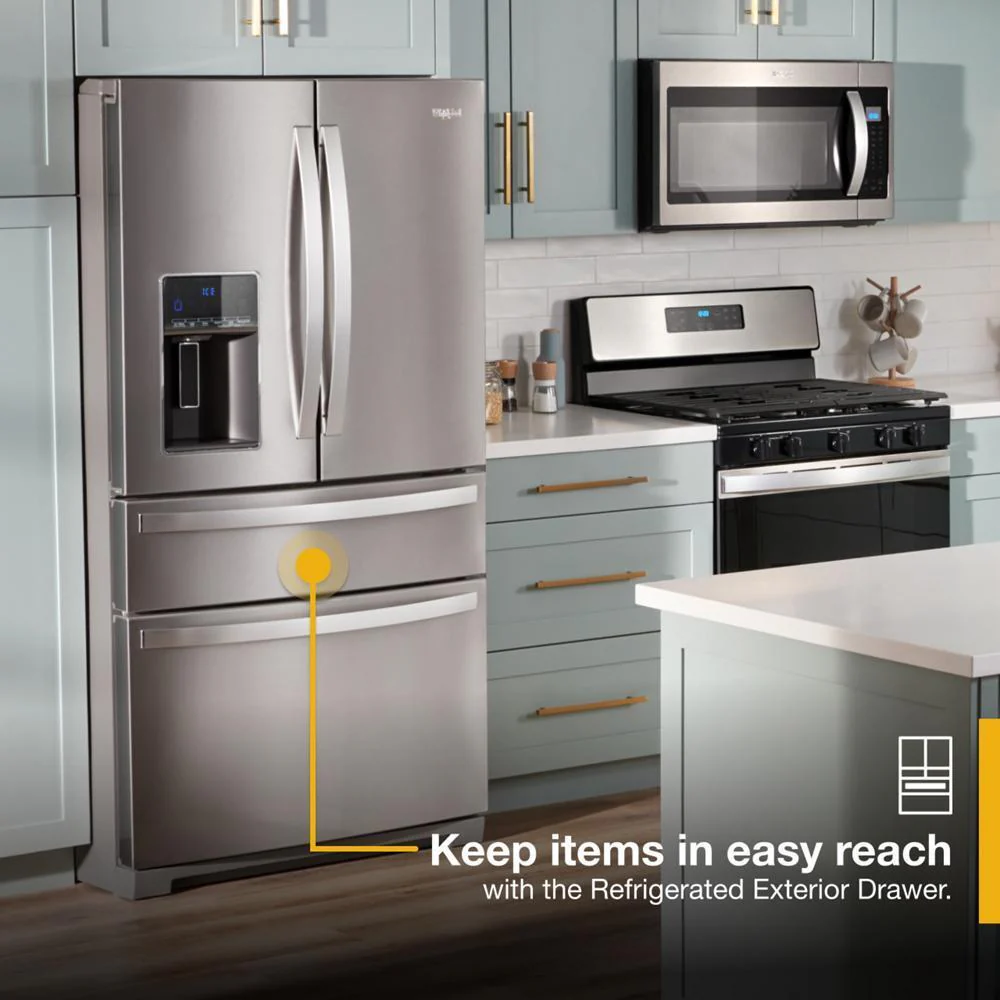 Whirlpool WRMF7736PZ 36-inch Wide 4 Door Refrigerator with Prep and Store Bins - 26 Cu. Ft. - Image 16