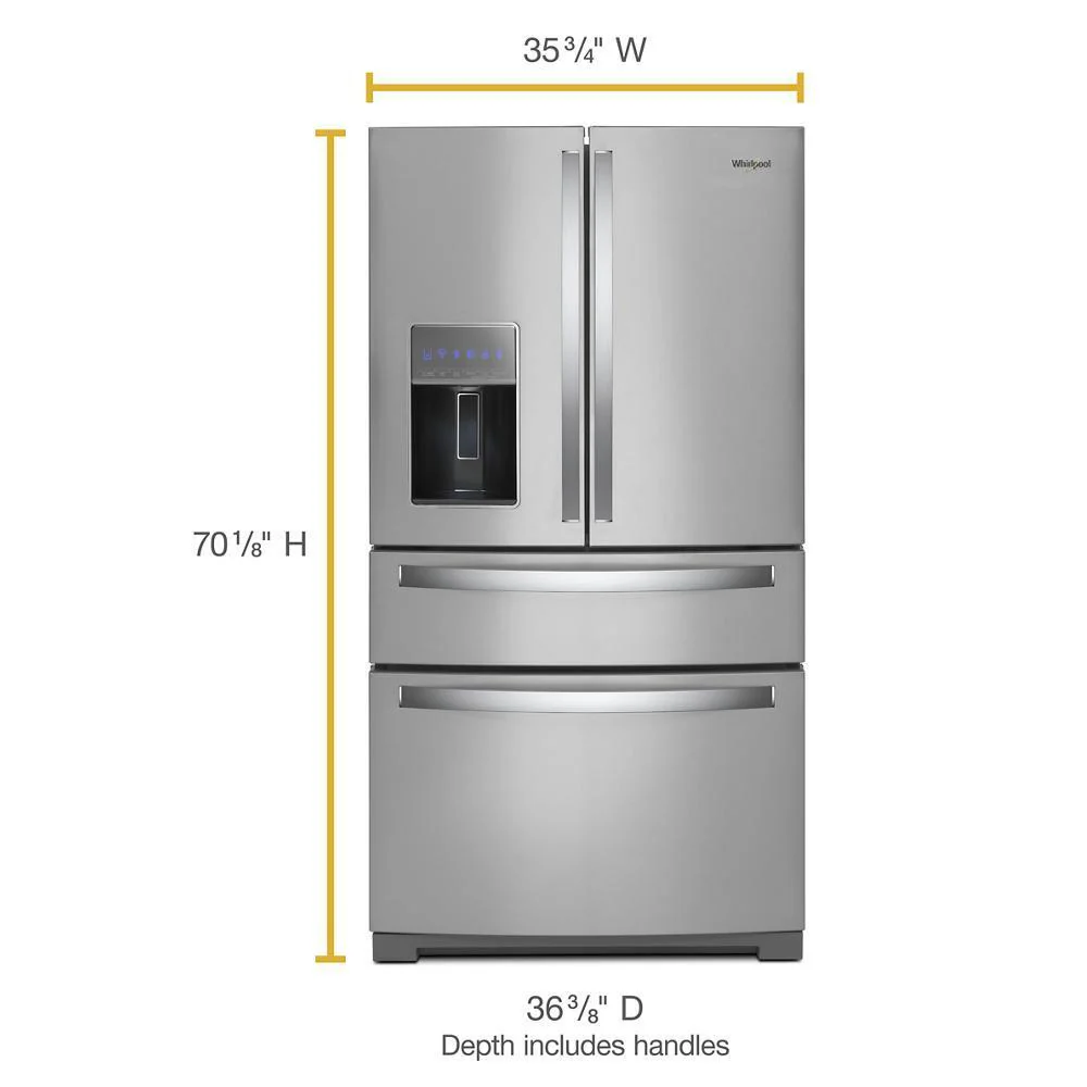 Whirlpool WRMF7736PZ 36-inch Wide 4 Door Refrigerator with Prep and Store Bins - 26 Cu. Ft. - Image 17