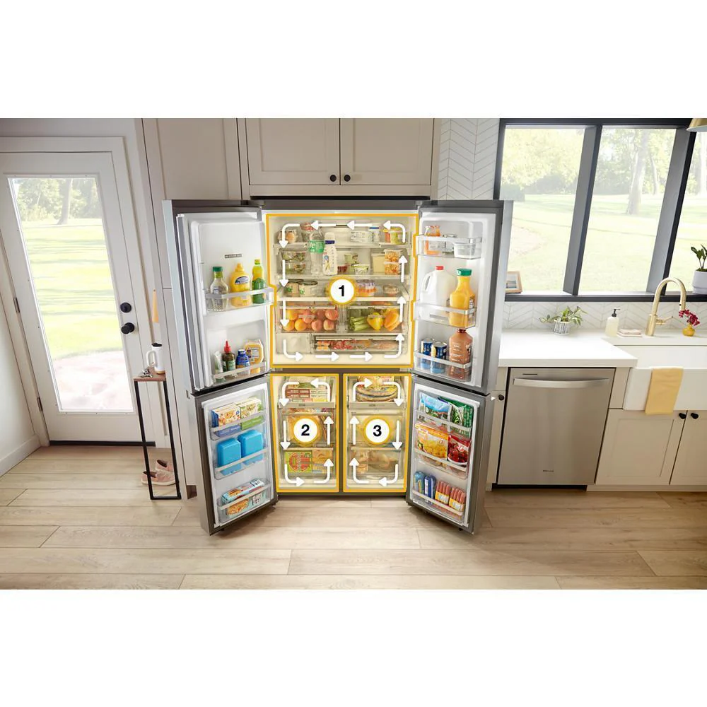 Whirlpool WRQC7836RZ 36-Inch Counter Depth 4 Door Refrigerator with Ice Maker in Door - Image 12