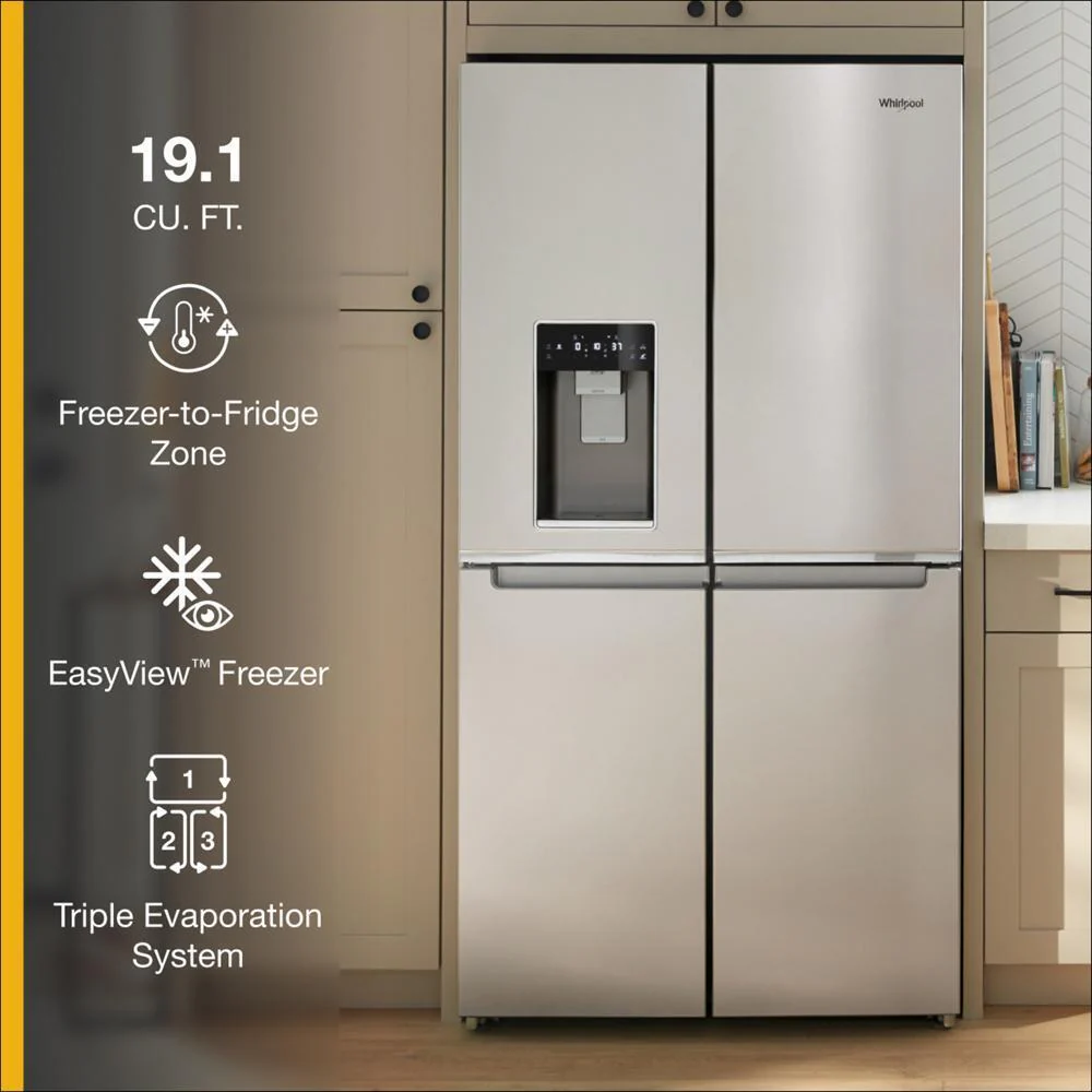 Whirlpool WRQC7836RZ 36-Inch Counter Depth 4 Door Refrigerator with Ice Maker in Door - Image 18