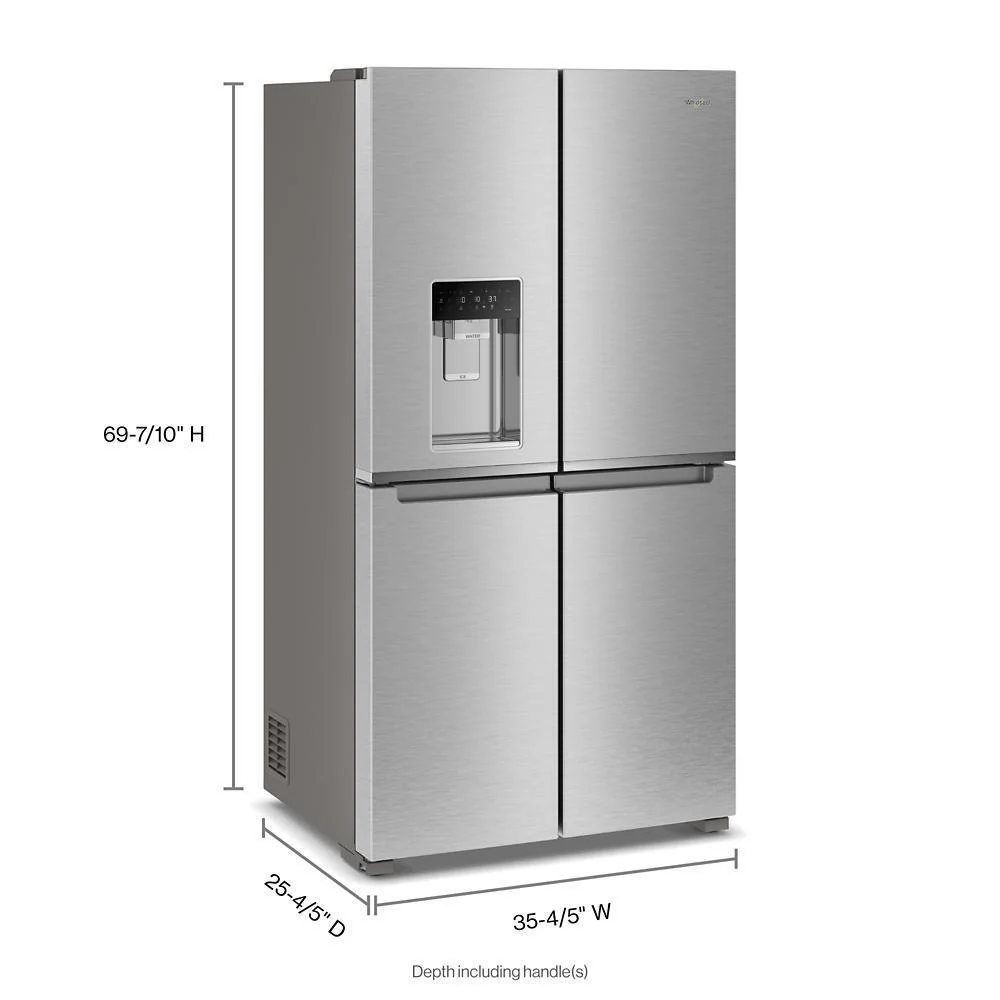 Whirlpool WRQC7836RZ 36-Inch Counter Depth 4 Door Refrigerator with Ice Maker in Door - Image 6