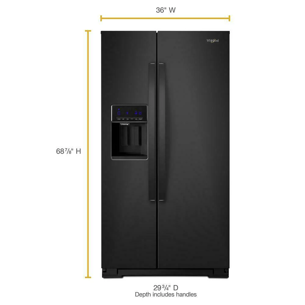 Whirlpool WRS571CIHB 36-inch Wide Counter Depth Side-by-Side Refrigerator - 21 cu. ft. - Image 2