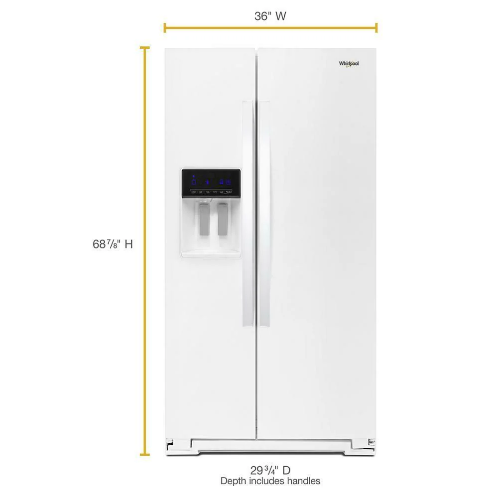 Whirlpool WRS571CIHW 36-inch Wide Counter Depth Side-by-Side Refrigerator - 21 cu. ft. - Image 3