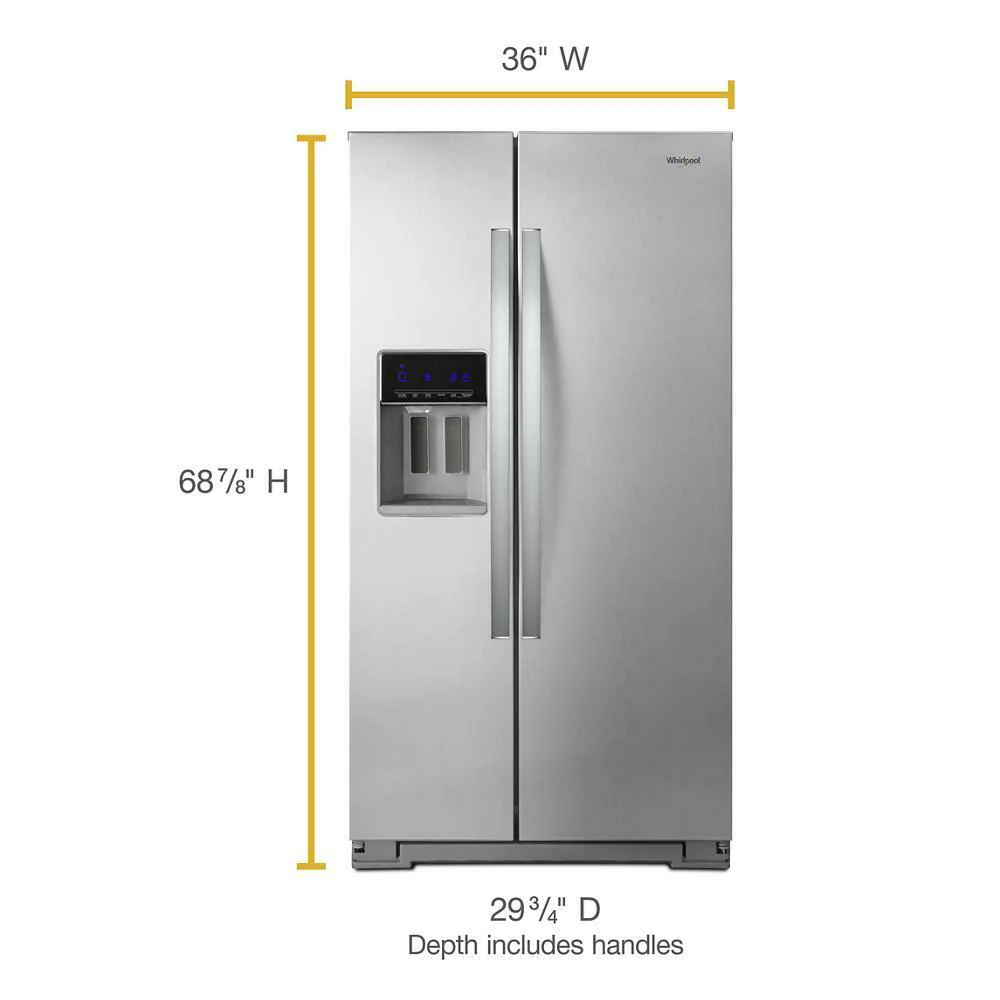 Whirlpool WRS571CIHZ 36-inch Wide Counter Depth Side-by-Side Refrigerator - 21 cu. ft. - Image 3