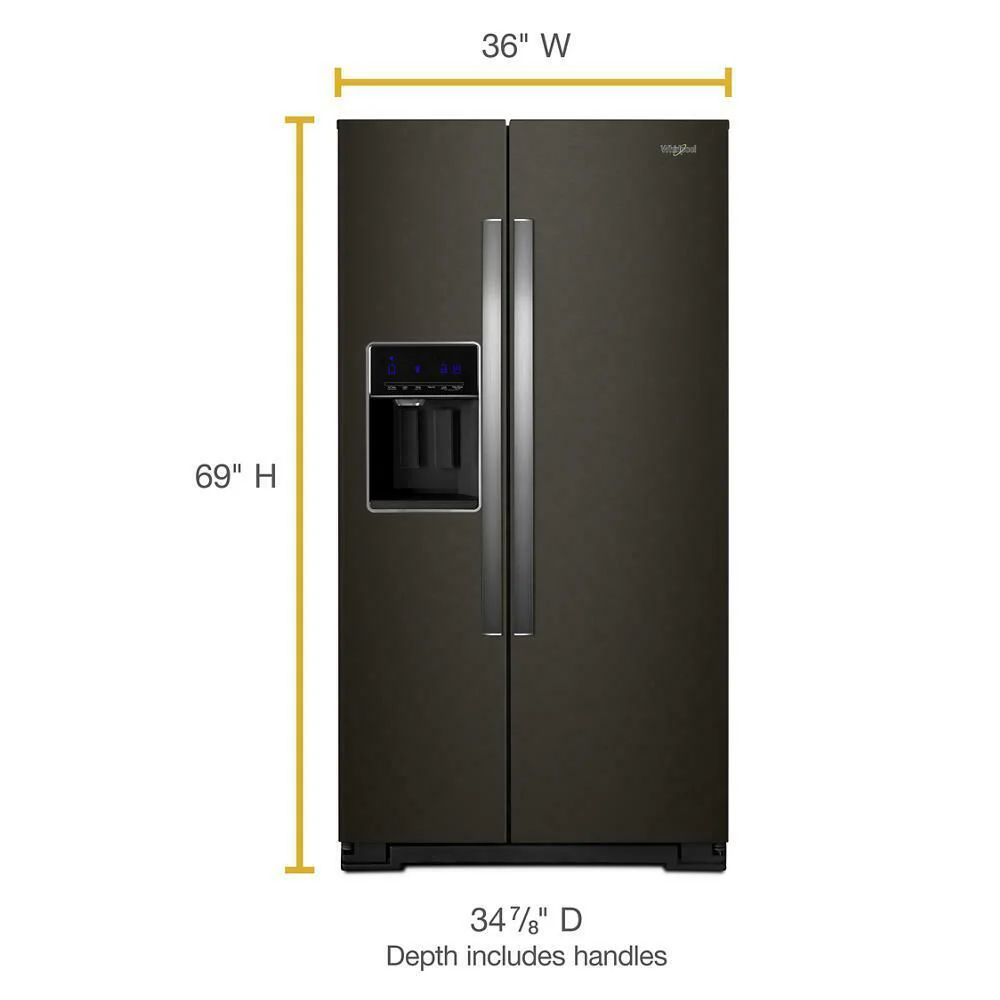 Whirlpool WRS588FIHV 36-inch Wide Side-by-Side Refrigerator - 28 cu. ft. - Image 2