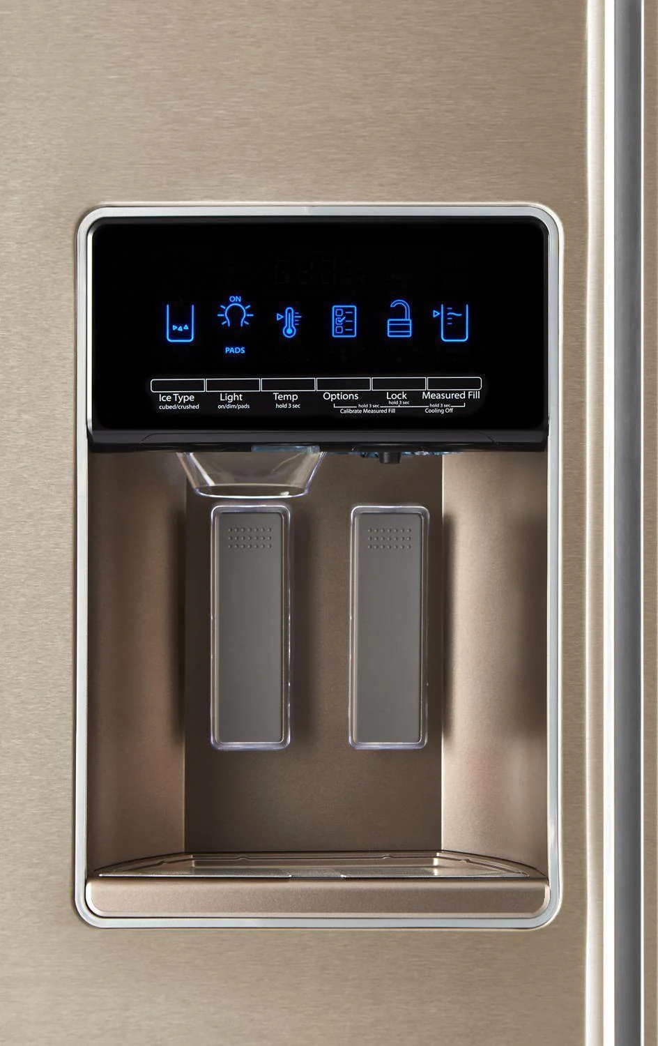 Whirlpool WRSA88FIHN 36-inch Wide Contemporary Handle Side-by-Side Refrigerator - 28 cu. ft. Fingerprint Resistant Sunset Bronze - Image 3