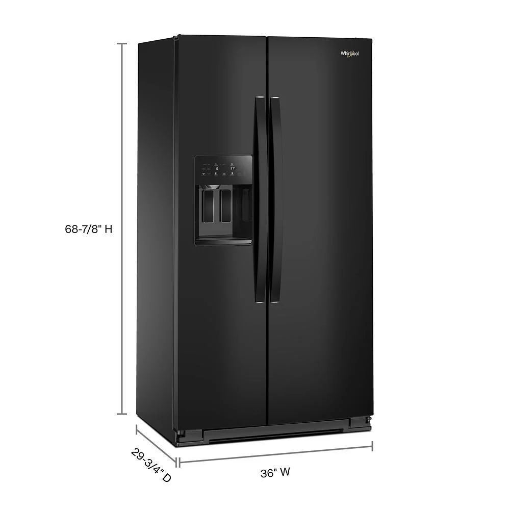 Whirlpool WRSC5536RB 36-inch Counter Depth Side-by-Side Refrigerator with TruCool™ System - Image 2