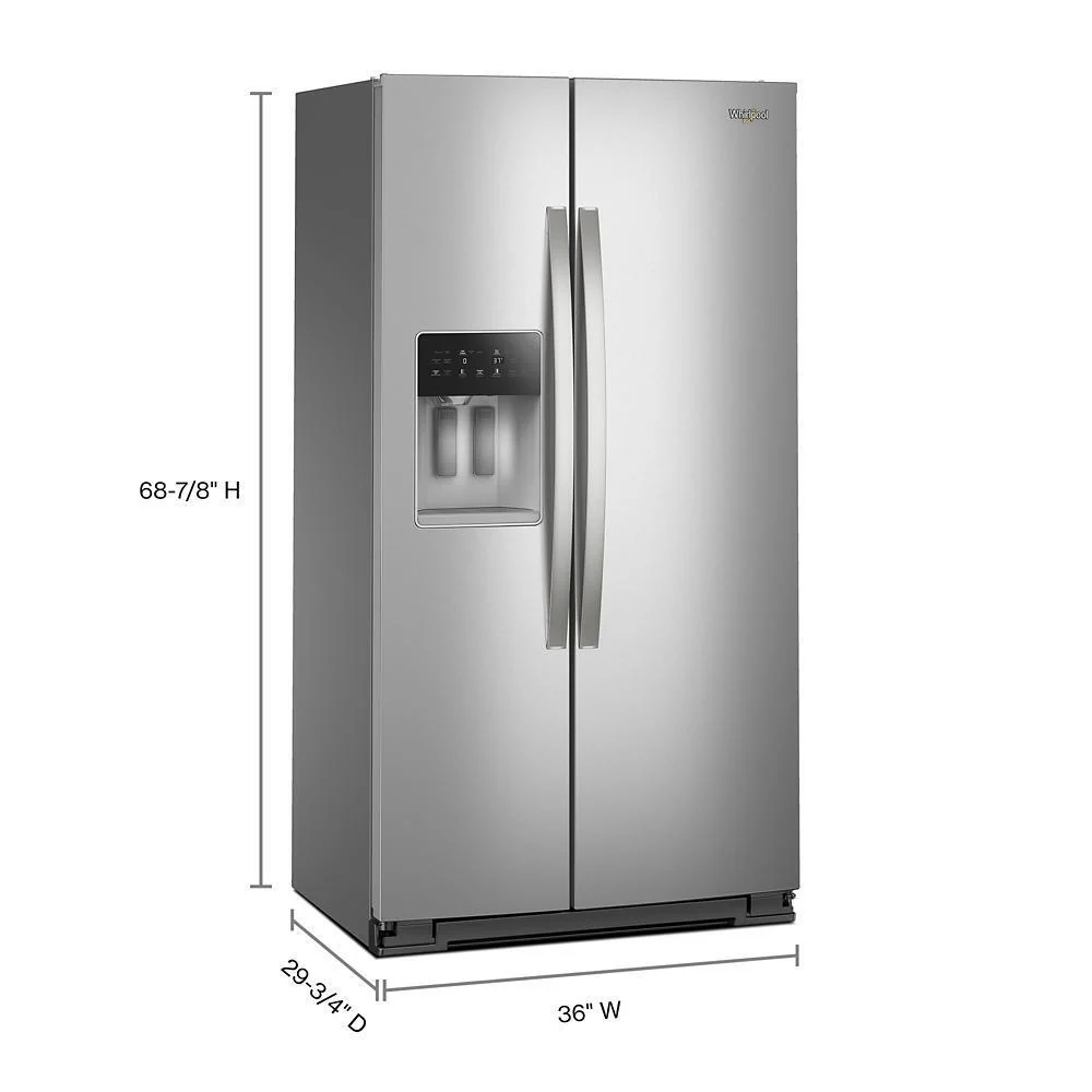 Whirlpool WRSC6536RZ 36-inch Counter Depth Side-by-Side Refrigerator with Prep & Store Bins - Image 2