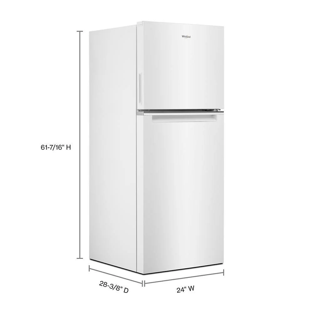 Whirlpool WRT112CZJW 24-inch Wide Small Space Top-Freezer Refrigerator - 11.6 cu. ft. - Image 3