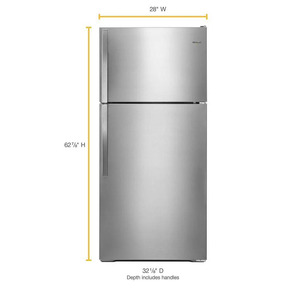 Whirlpool WRT134TFDM 28-inch Wide Top Freezer Refrigerator - 14 cu. ft. - Image 3