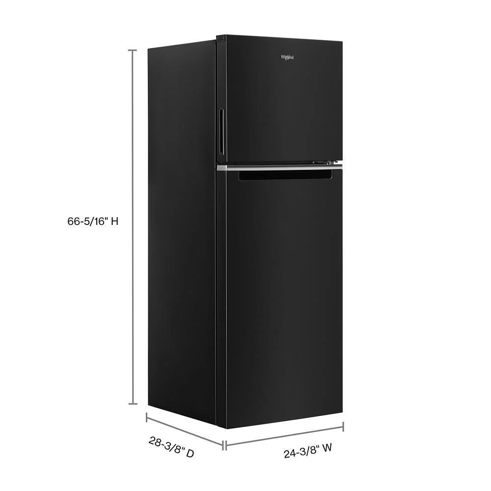 Whirlpool WRT313CZLB 24-inch Wide Small Space Top-Freezer Refrigerator - 12.9 cu. ft. - Image 5