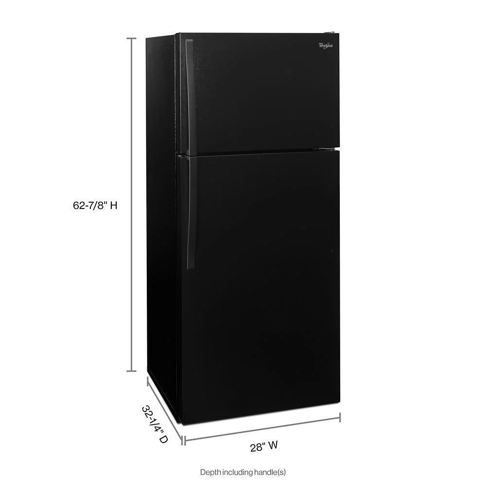 Whirlpool WRT314TFDB 28-inch Wide Top Freezer Refrigerator - 14 cu. ft. - Image 3