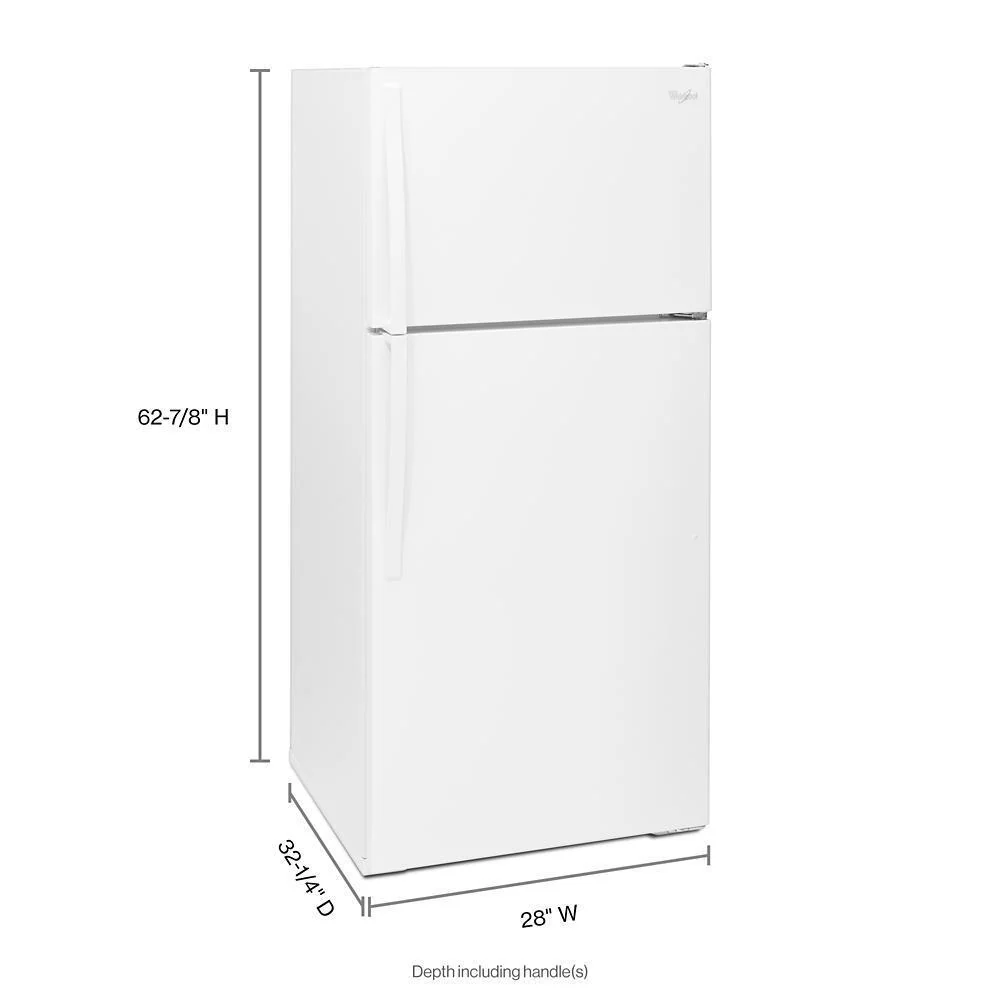 Whirlpool WRT314TFDW 28-inch Wide Top Freezer Refrigerator - 14 cu. ft. - Image 3